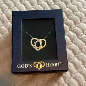 God’s heart Pendant Necklace. New in box